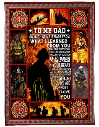 To My Dad So Much Of Me Is Made From Fleece Blanket Gift For Dad Father Day Gift Home Decor Bedding Couch Sofa Soft - Thegiftio UK