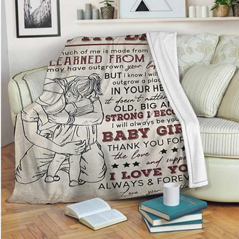 To My Dad So Much Of Me Is Made What I Learned From You Blanket Gift From Daughter Home Decor Bedding Couch Sofa Soft - Thegiftio UK