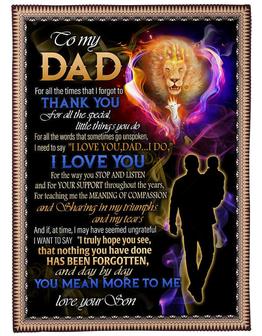 To My Dad For All The Special Little Things You Do Fleece Blanket Gift For Family, Birthday, Father, For Him Gift - Thegiftio UK