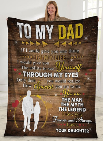 To My Dad How Special You Are To Me, Father & Daughter Fleece Blanket Gift For Father For Family Home Decor - Thegiftio UK