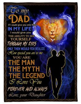 To My Dad,How Special You Are To Me You Are The Man,Fleece Blanket Gift For Father Family Home Decor Bedding Couch - Thegiftio UK
