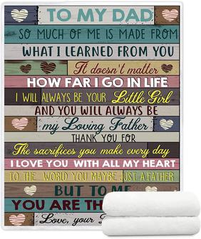 To My Dad Throw Blankets from Daughter Gifts Blanket for Father's Day - Thegiftio UK