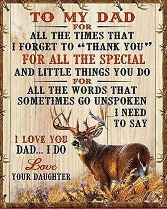 To My Dad For All The Time That I Forget Daughter Deer Fleece Blanket Gift For Dad From Daughter Home Decor - Thegiftio UK