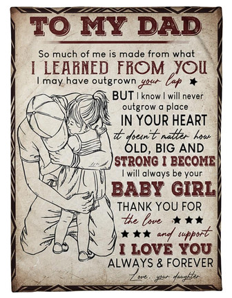 To My Dad , So Much Of Me Is Made From What I Learned From You Gift For Dad From Daughter Birthday Gift Home Decor - Thegiftio UK