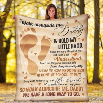 To My Dad Walk Alongside Me Blanket Gift For Dad Father's Day Birthday Gift Home Decor Bedding Couch Sofa Soft - Thegiftio UK