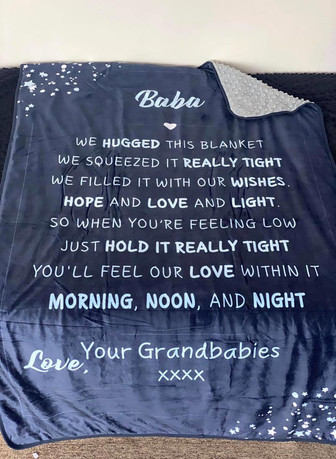 To My Dad You'll Feel Our Love Within It Morning, Noon, And Night, Fleece Blanket, Christmas Gift, - Thegiftio UK
