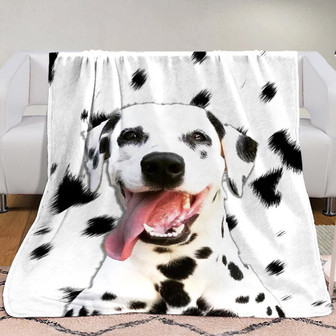 Dalmatian Dog Fleece Blanket Throw Blanket Christmas Throw Blanket - Thegiftio UK