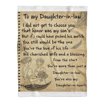 To My Daughter-In-Law Blanket I Did Not Get To Choose You That Honor Was My Son's Gift For Christmas - Thegiftio UK