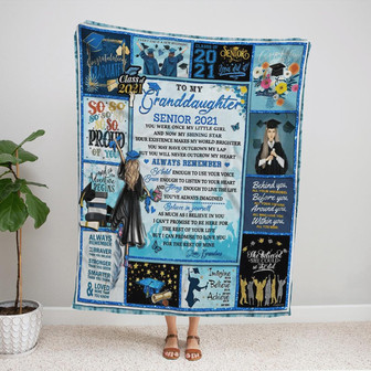 To My Daughter, Your Senior Year Is Ending, Love Mom Fleece Blanket 267 Gift For Christmas, Home Decor - Thegiftio