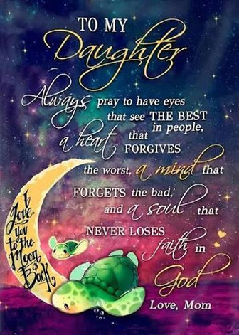 To My Daughter Always Pray To Have Eyes Turtle Gift For Daughter From Mom Glitter Night Fleece Blanket Home Decor - Thegiftio