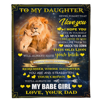 To My Daughter My Babe Girl Fleece Blanket Family Gift Home Decor Bedding Couch Sofa Soft And Comfy Cozy - Thegiftio UK