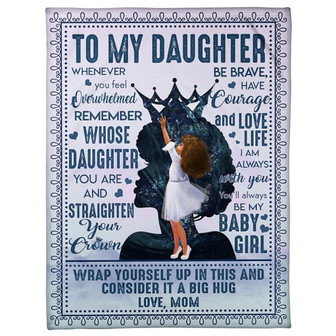 To My Daughter Baby Girl Fleece Blanket Family Gift Home Decor Bedding Couch Sofa Soft And Comfy Cozy - Thegiftio UK