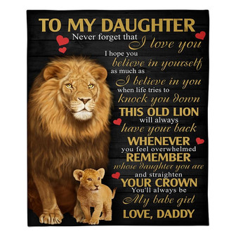 To My Daughter Believe In You Fleece Blanket Family Gift Home Decor Bedding Couch Sofa Soft And Comfy Cozy - Thegiftio UK
