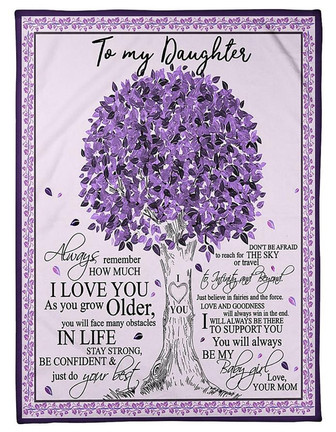 To My Daughter Blanket from Mom,Always,Remember How Much I Love You Blanket Gift For Daughter Family Home Decor - Thegiftio UK