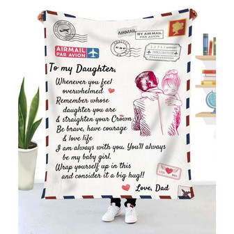 To My Daughter Blanket From Mom Remember Straighten Your Crown - Thegiftio