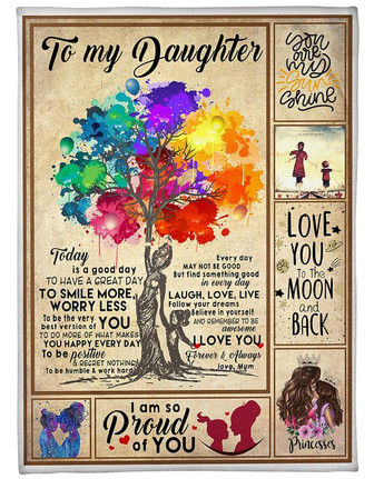 To my Daughter Blanket, You Are My Sun Shine I'm Always With You Gift for Daughter From Mom Birthday Gift Home Decor - Thegiftio UK