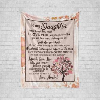 To My Daughter Blanket, Custom Gift Ideas For Daughter, The Tree Of Life Blanket, Gift From Parents. - Thegiftio UK