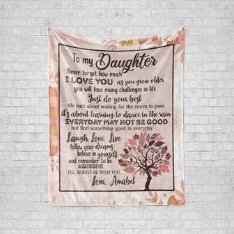 To My Daughter Blanket, Custom Gift Ideas For Daughter, The Tree Of Life Blanket, Gift From Parents. - Thegiftio UK