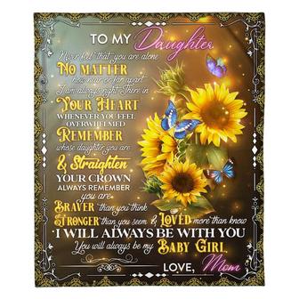 To My Daughter Brave Than You think Fleece Blanket Family Gift Home Decor Bedding Couch Sofa Soft And Comfy Cozy - Thegiftio UK