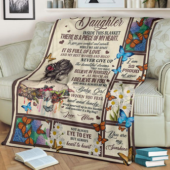 To My Daughter Butterflies Blanket, Baby Girl When You Feel Special Gift For Daughter From Mom Birthday Gift Home Decor - Thegiftio UK