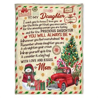 To My Daughter Christmas House,Soft Blanket,Fleece Blanket, .Gift For Daughter Family Home Decor Bedding Couch Sofa Soft - Thegiftio UK