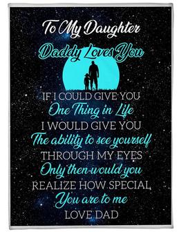 To My Daughter Daddy Love You Fleece Blanket, Christmas Gift, Birthday Gift, New Year Gift, Love From Dad - Thegiftio UK