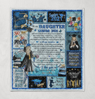 To My Daughter, Senior 2021, Happy Graduation, I Am So Proud Of You 285 Gift For Christmas, Home Decor - Thegiftio