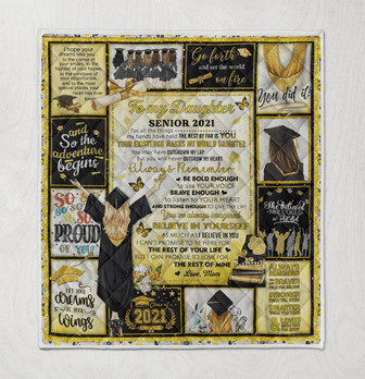 To My Daughter, Senior 2021, Your Existence Makes My World Brighter, Love Mom 286 Gift For Christmas - Thegiftio