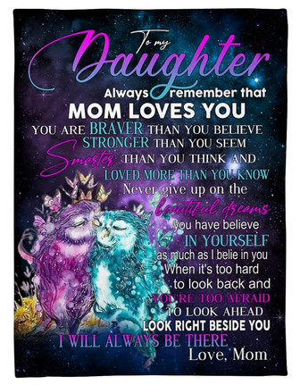To my Daughter Fleece Blanket - Owl Colorful - Gift For Daughter From Mom Birthday Gift Home Decor Bedding Couch - Thegiftio UK