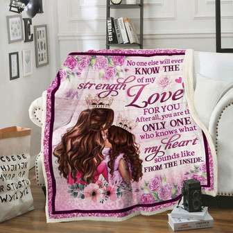 To My Daughter Fleece Blanket, No one Else will ever Know The, Gift For Daughter from Mom Birthday Gift Home Decor - Thegiftio UK