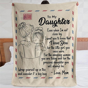 To My Daughter Fleece Blanket, For The Amazing Woman You Are To Day Gift For Her, Gift For Daughter Birthday Gift - Thegiftio UK