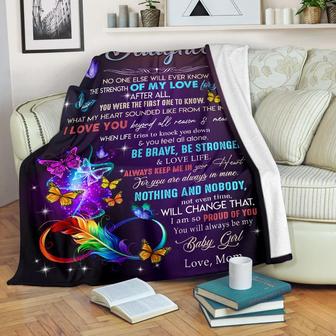 To My Daughter Fleece Blanket, The Strength Of My Love For You Gift For Daughter From Mom Birthday Gift Home Decor - Thegiftio UK