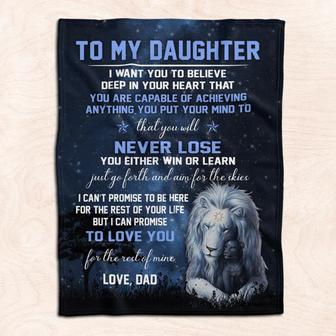 To My Daughter Fleece Blanket I Promise To Love You For The Rest Of My Life Gift From Father Home Decor Bedding Couch - Thegiftio UK