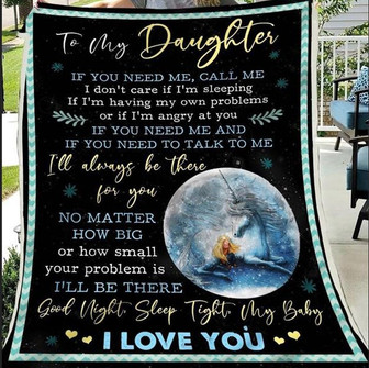 To My Daughter Fleece Blanket - If You Need Me, Call Me Gift For Daughter From Mom Birthday Gift Home Decor - Thegiftio UK