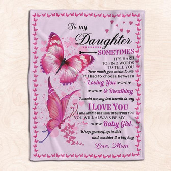 To My Daughter Fleece Blanket You Will Always Be My Little Girl Gift From Mother Home Decor Bedding Couch Sofa Soft - Thegiftio UK