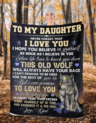 To My Daughter Never Forget That I Love You I Hope You Believe In Yourself Blanket Gift For Daughter Birthday Gift - Thegiftio UK