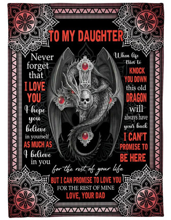 To My Daughter I Hope You Believe In Yourself Fleece Blanket Gift For Daughter Gift For Birthday Family Home Decor - Thegiftio UK
