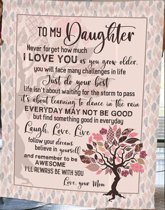 To My Daughter - Never Forget How Much I Love You As Your Grow Older Blanket Gift For Daughter Birthday Gift Home Decor - Thegiftio UK