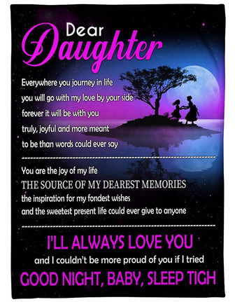 To My Daughter I'll Always Love You Fleece Blanket Birthday Gift Family Gift Gift For Daughter Gift From Mom To Daughter - Thegiftio UK