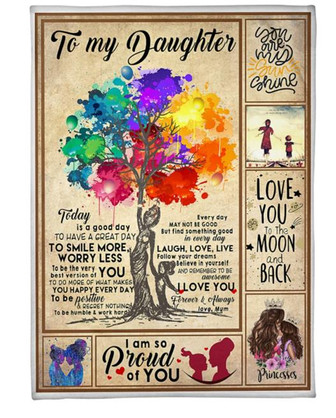 To My Daughter I'm Always With You Blanket Gift For Daughter From Mum Birthday Gift Home Decor Bedding Couch Sofa Soft - Thegiftio UK