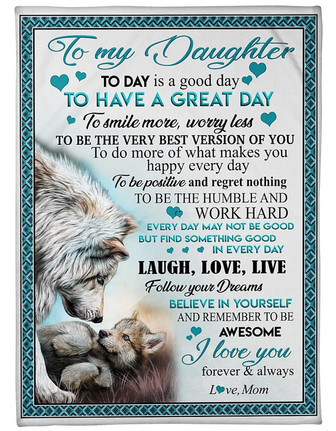 To My Daughter I'M ALWAYS WITH YOU Fleece Blanket Gift For Daughter From Mom Birthday Gift Home Decor Bedding Couch - Thegiftio UK