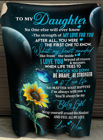 To My Daughter I'm Always With You Fleece Blanket, Christmas Gift, Birthday Gift, New Year Gift, Love From Mom - Thegiftio