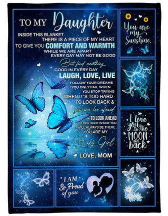 To My Daughter Inside This Blanket There Is A Piece Of My Heart - You Are My Sunshine Blanket Gift For Daughter - Thegiftio UK