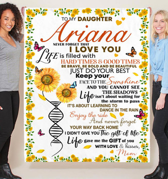 To My Daughter Just Do Yours Best Fleece Blanket, Christmas Gift, Birthday Gift, New Year Gift, Love From Mom - Thegiftio