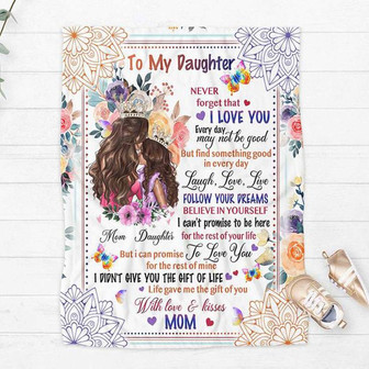 To My Daughter Life Gave Me The Gift Of You Mandala Blanket Gift For Daughter From Mom Home Decor Bedding Couch - Thegiftio UK