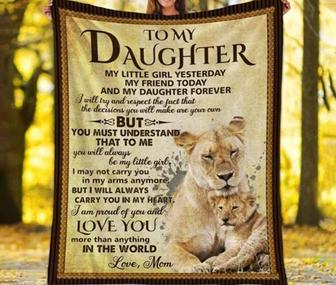 To My Daughter My Little Girl Yesterday My Friend Today Blanket Gift For Daughter From Mom Birthday Gift Home Decor - Thegiftio UK