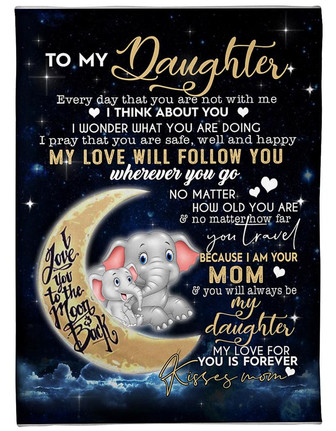 To My Daughter My Love For You Is Forever Fleece Blanket Gift For Daughter Gift For Birthday Family Home Decor - Thegiftio UK