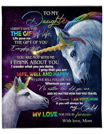 To My Daughter My Love For You Is Forever Fleece Blanket Gift For Family, Birthday, Daughter, Mother To Daughter Gift - Thegiftio UK