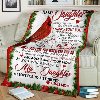 To My Daughter My Love For You Is Forever Fleece Blanket Gift For Family,Birthday,Christmas,Daughter Gift - Thegiftio