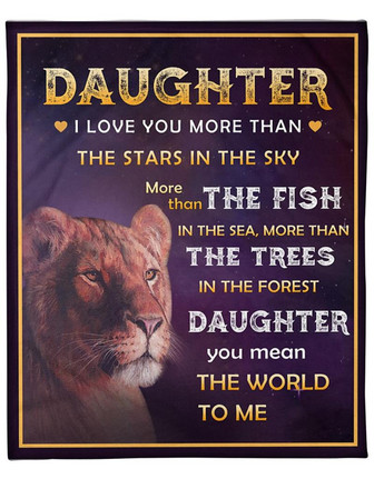 To My Daughter I Love You More Than The Trees In the Forest Fleece Blanket Gift For Family, Birthday, Daughter - Thegiftio UK